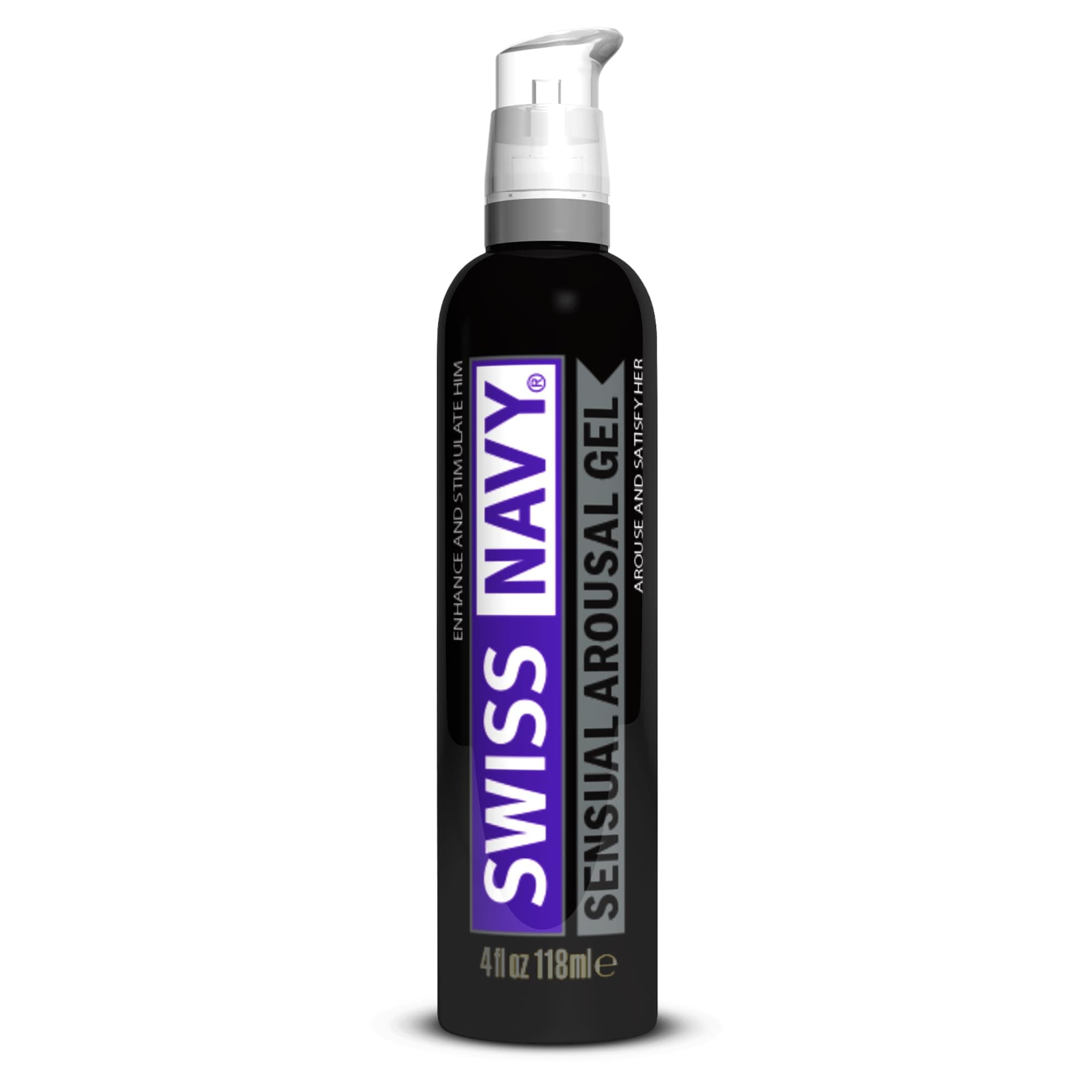 Swiss Navy Sensual Arousal Gel - 4 oz - Water-Based Gel for Men, Women & Couples - Slick, Long-Lasting, Stay-On Formula - Easy to Clean
