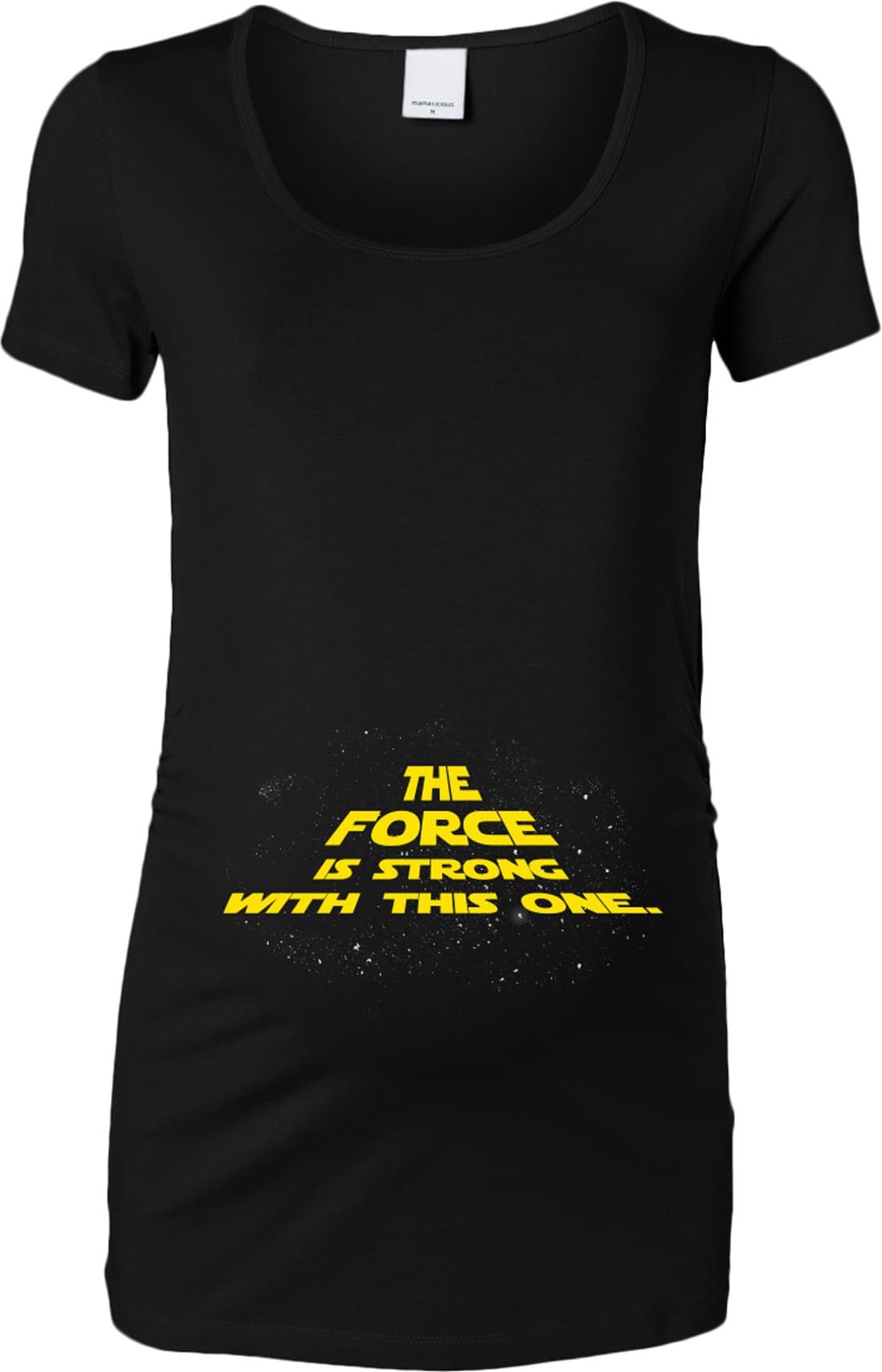 The Force is Strong with This One Women's Maternity T-Shirt (Black, Large)