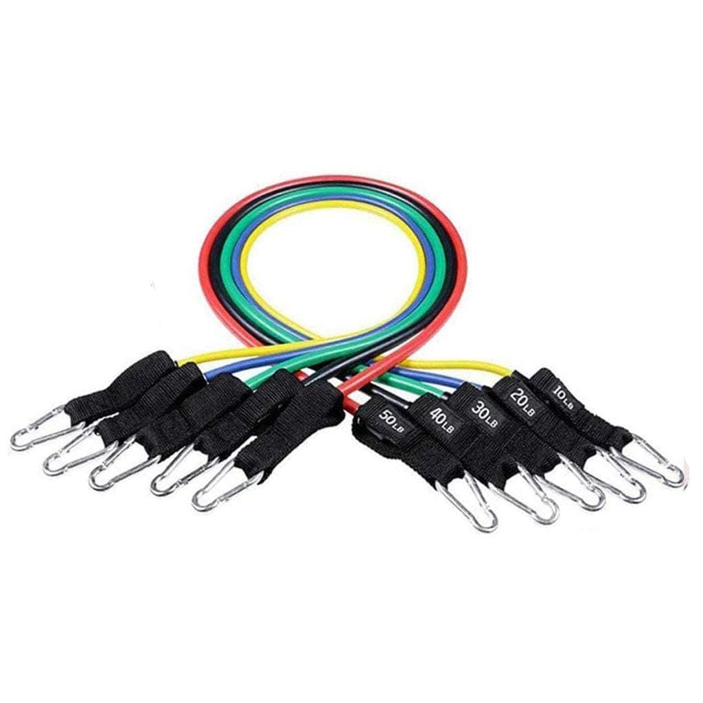 Fit Simplify Resistance Loop Exercise Bands with Instruction Guide, Carry Bag, EBook and Online Workout Videos - Set of 5, Perfect Muscle Builder for Arms, Back, Leg, Chest, Belly, Glutes