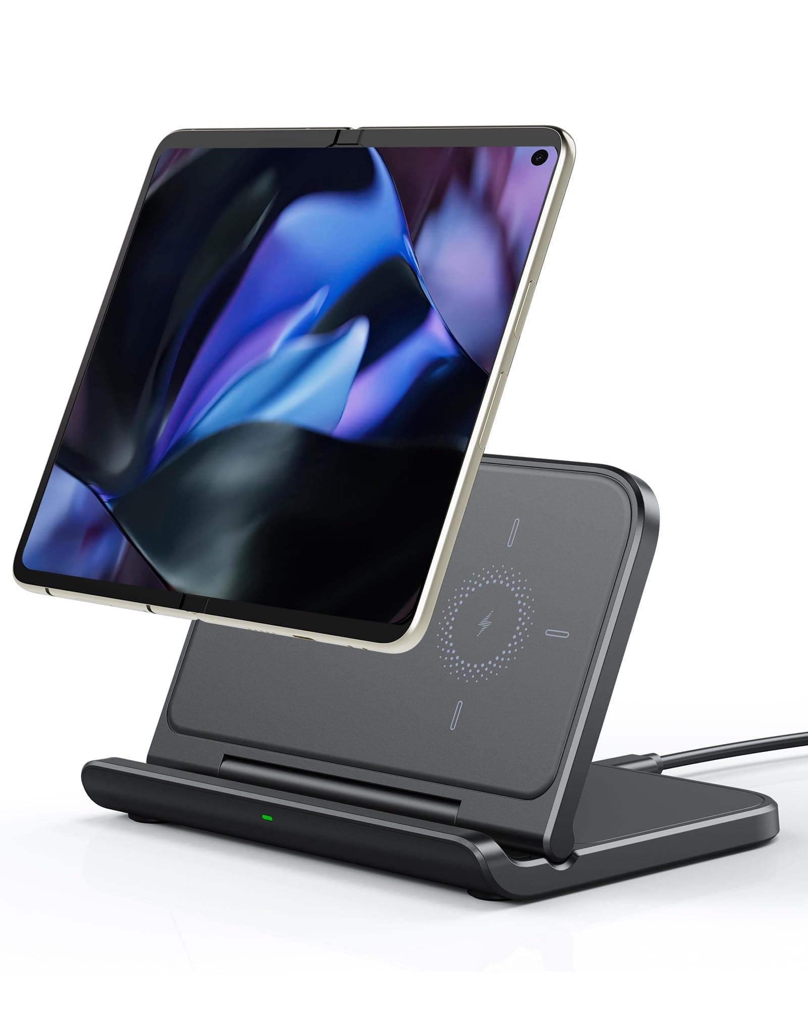 Wireless Charger for Samsung Z Fold 7/Google Pixel 10 Pro Fold, Fast Foldable Phone Charger Station Stand for Samsung Galaxy Z Fold 6/5/4/3/Pixel 9 Pro Fold/Pixel Fold, SwanScout 503S (No Adapter)