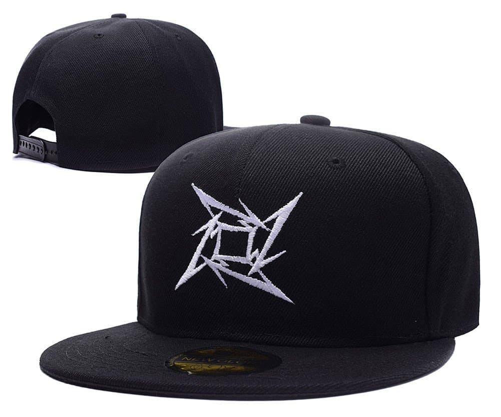 Metallica Star Logo Adjustable Snapback Caps Embroidery Hats Black