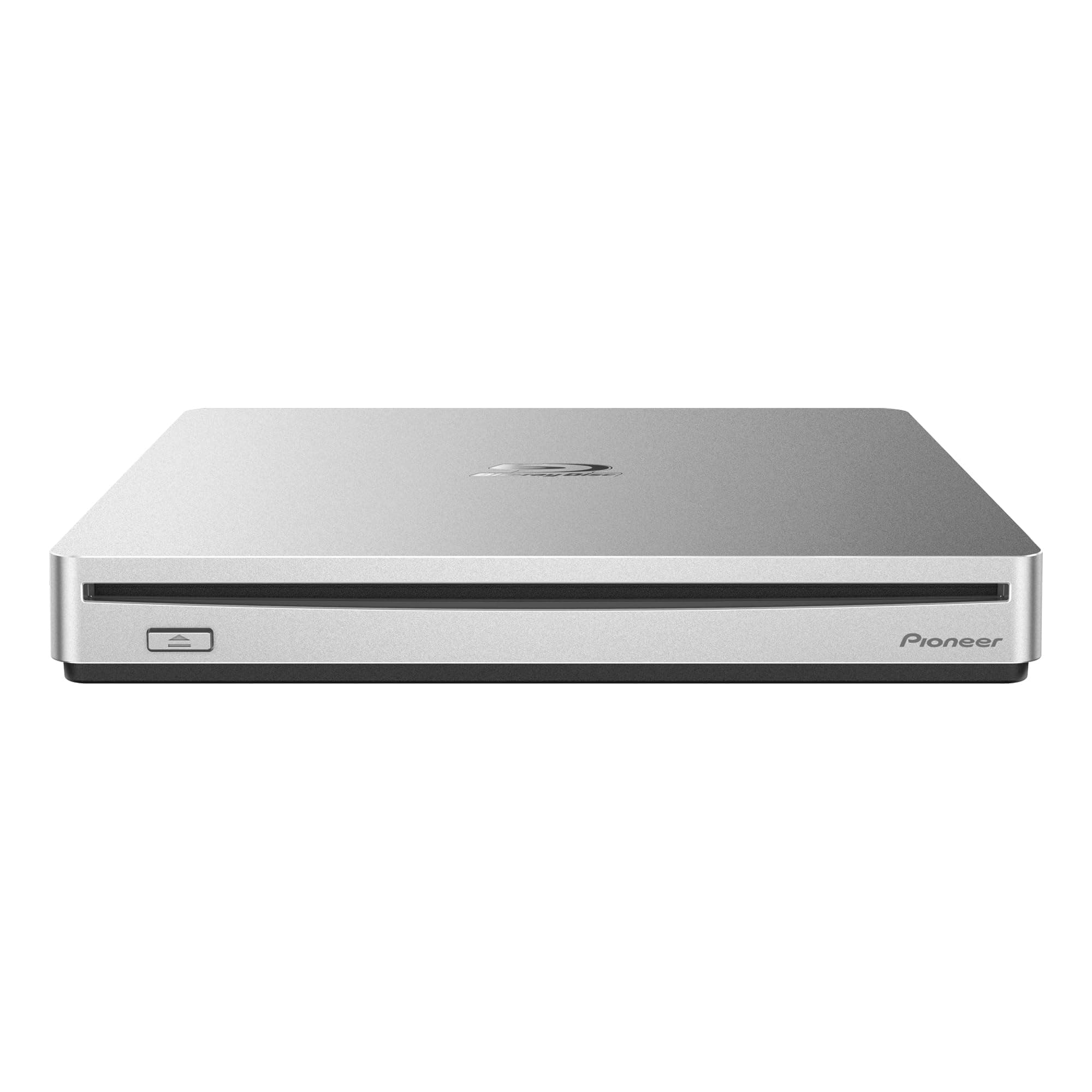 Pioneer External Blu-ray Drive BDR-XS07S Silver Color to Match Mac.6X Slot Loading Portable USB 3.2 Gen1(3.0) BD/DVD/CD Writer. Supports BDXL and M-Disc Format. USB Bus Powered