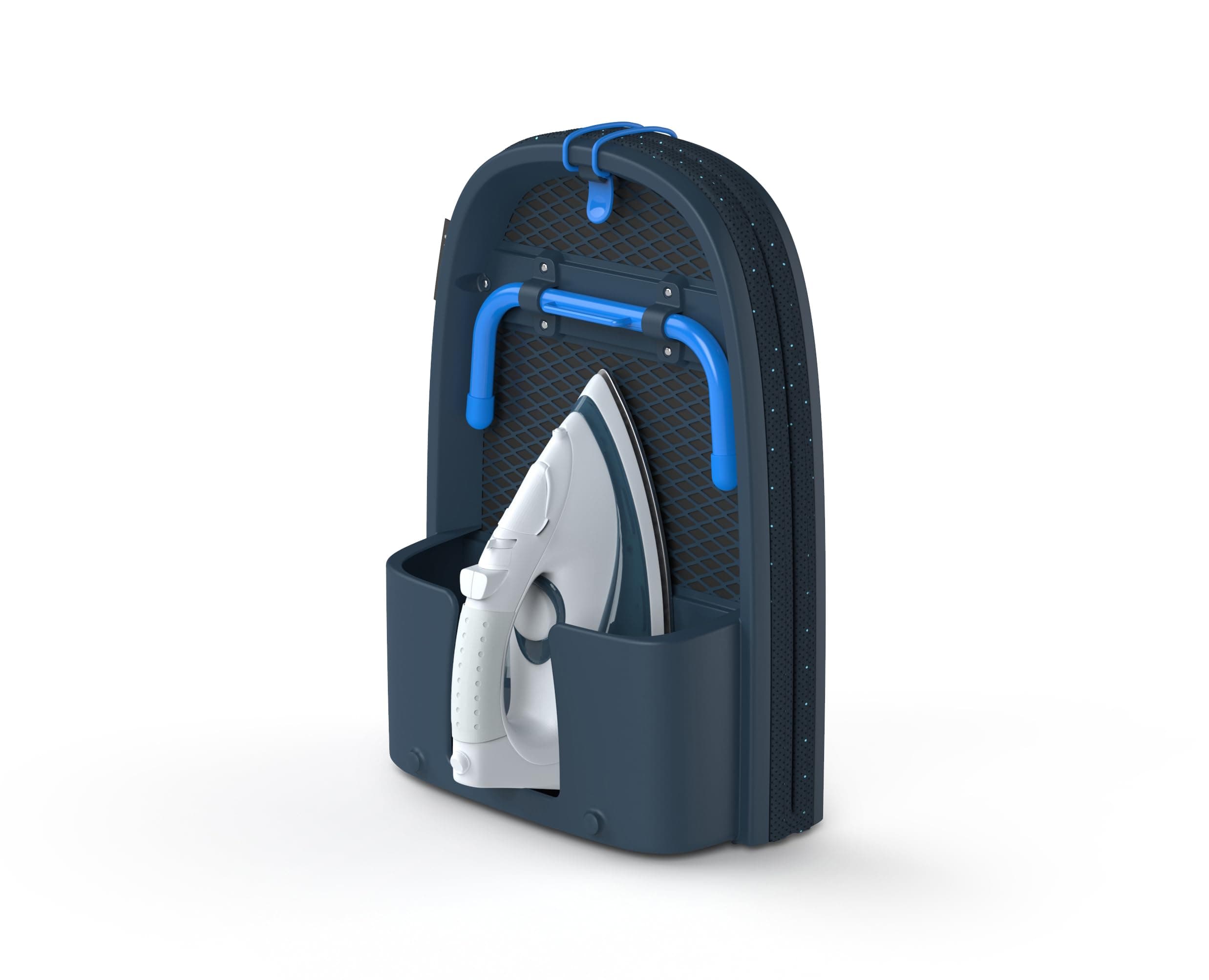 Joseph Joseph Pocket Plus Folding Space-Saving, Compact table-top Ironing Board, Black / Blue