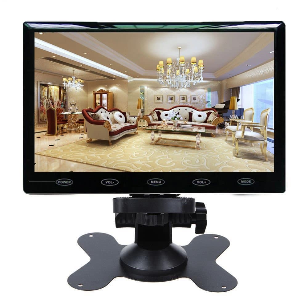 CAIRUTE® 9 Inch Ultra Thin 16:9 HD 1024x600 TFT LCD Color Car Rear View Monitor 2 Video Input DVD VCD Headrest Vehicle Monitor Support Audio + Video + HDMI + VGA