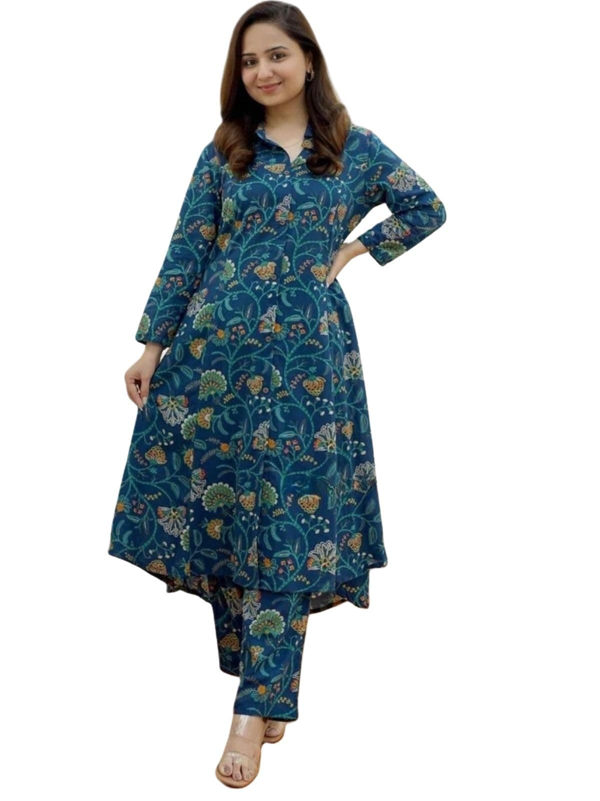 GRECIILOOKS Kurta Sets for Women | Kurta Sets | Co-Ord Set for Women Ethnic | Women's Rayon Viscose Straight Printed Kurta with Pant
