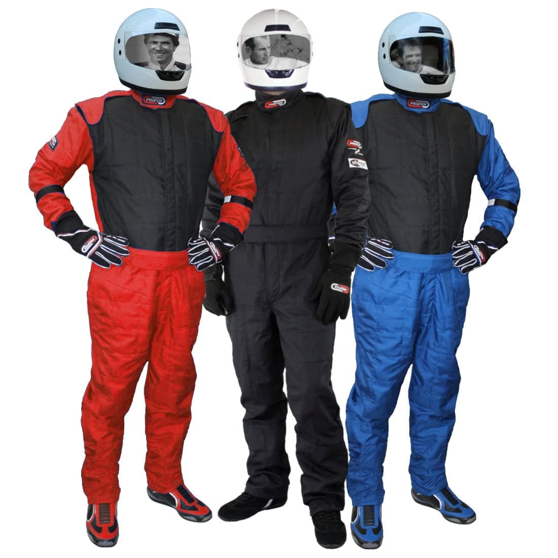 PROFOX-501NX - One-Piece 2-Layer Nomex Driver Race Suit (Blue, 4X-Large)