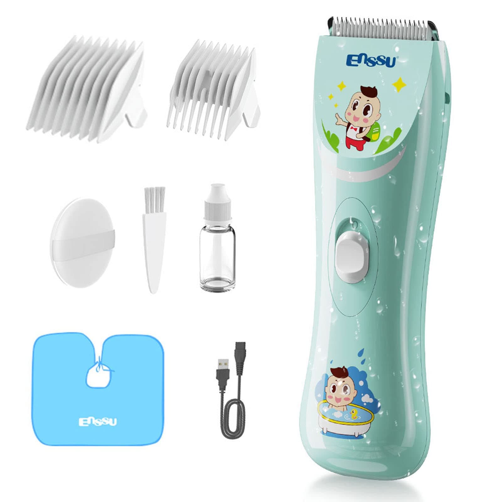 Baby Hair Clippers, Lower Noise Haircut Trimmers for Children with Autism and Sensory Sensitivity, Babies Infant Kids Waterproof Hair Cutting Kits