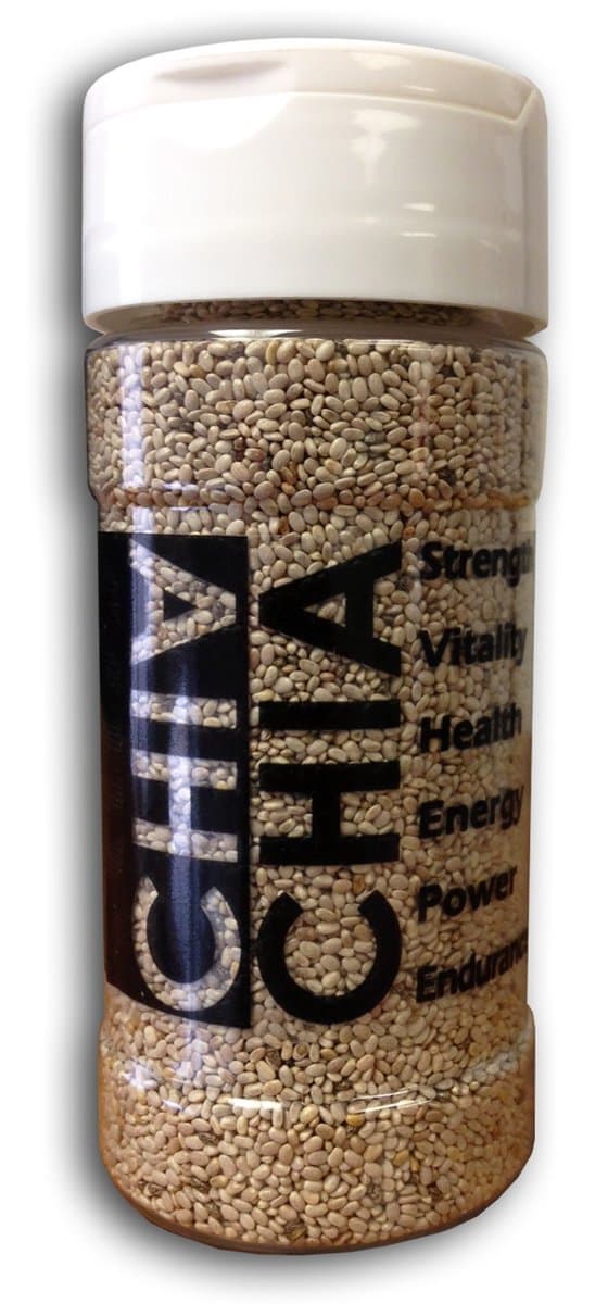 Chia Sprinkles USA Grown White Chia Seed Shaker Bottle, 3 Ounce
