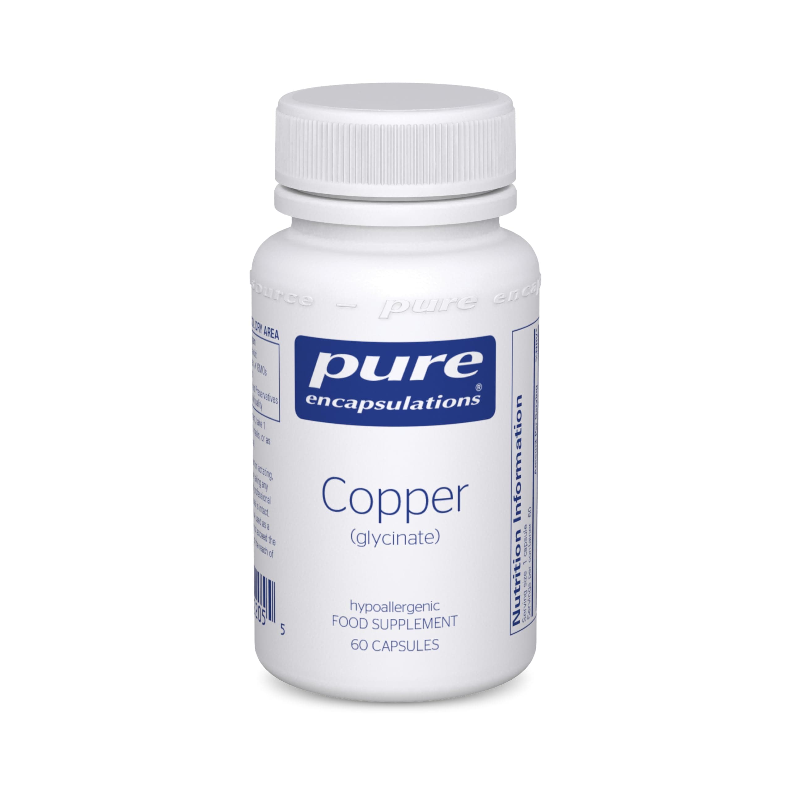 Copper Glycinate - Support for Normal Function of the Immune System, 60 Capsules