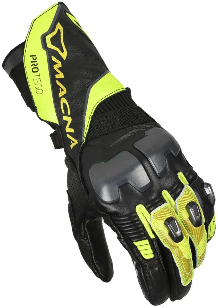 Macna Protego M Motorcycle Gloves Black/Yellow