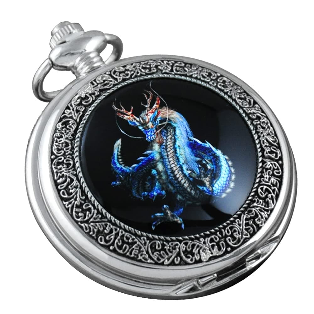 Pocket Watches for Men Cool Watch Dragon Gifts for Men/Women/Boys/Girls Year of Dragon Boy Gift Ideas