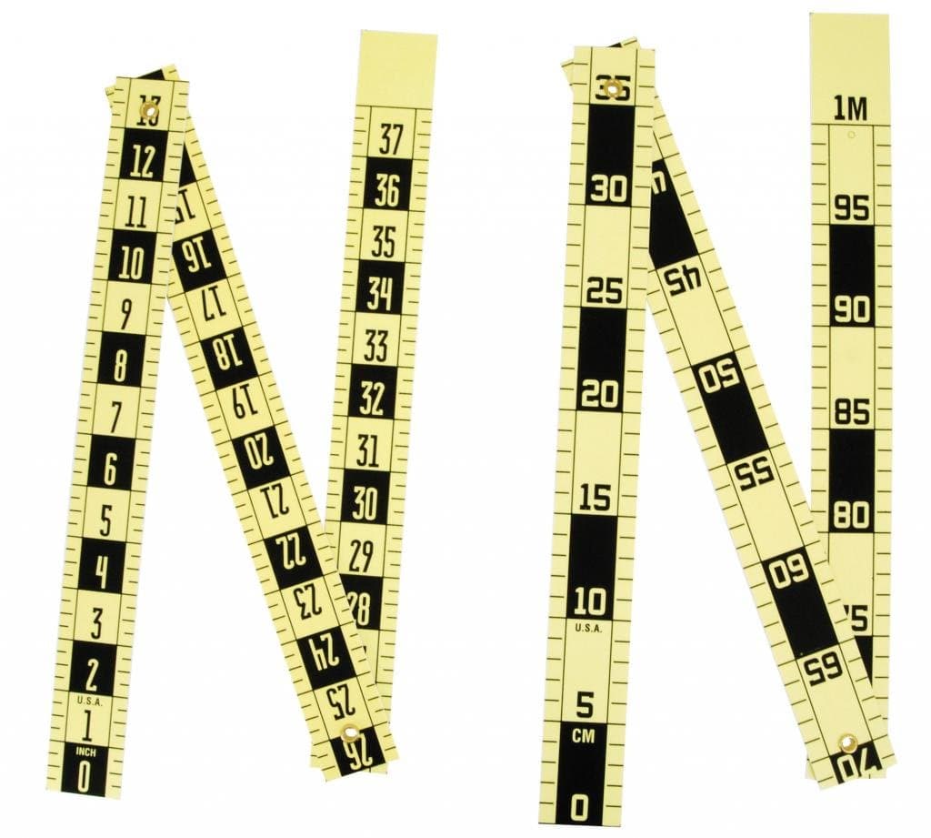 Tri-fold Scale/Ruler - Metric, 1.5" Wide