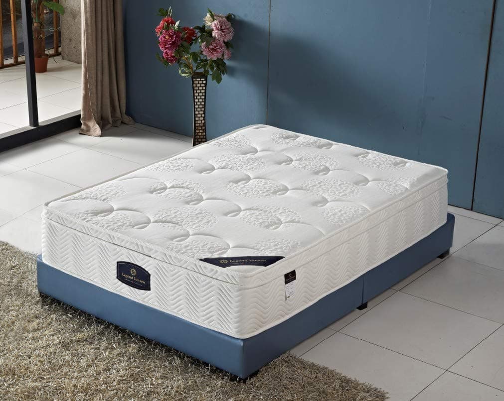 Legend Vansen 12" Gel-Infused Memory Foam Hybrid Pocket Spring Mattress, White, Queen