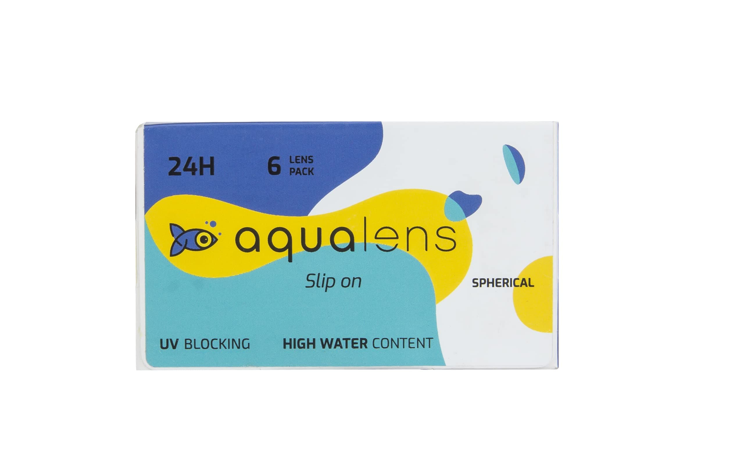 Aqualens 24H Monthly Disposable Soft Contact Lenses for Extended Wear with High Water Content, Oxygen Permeability & UV Protection - (6 Lens/Box) (-6.75)