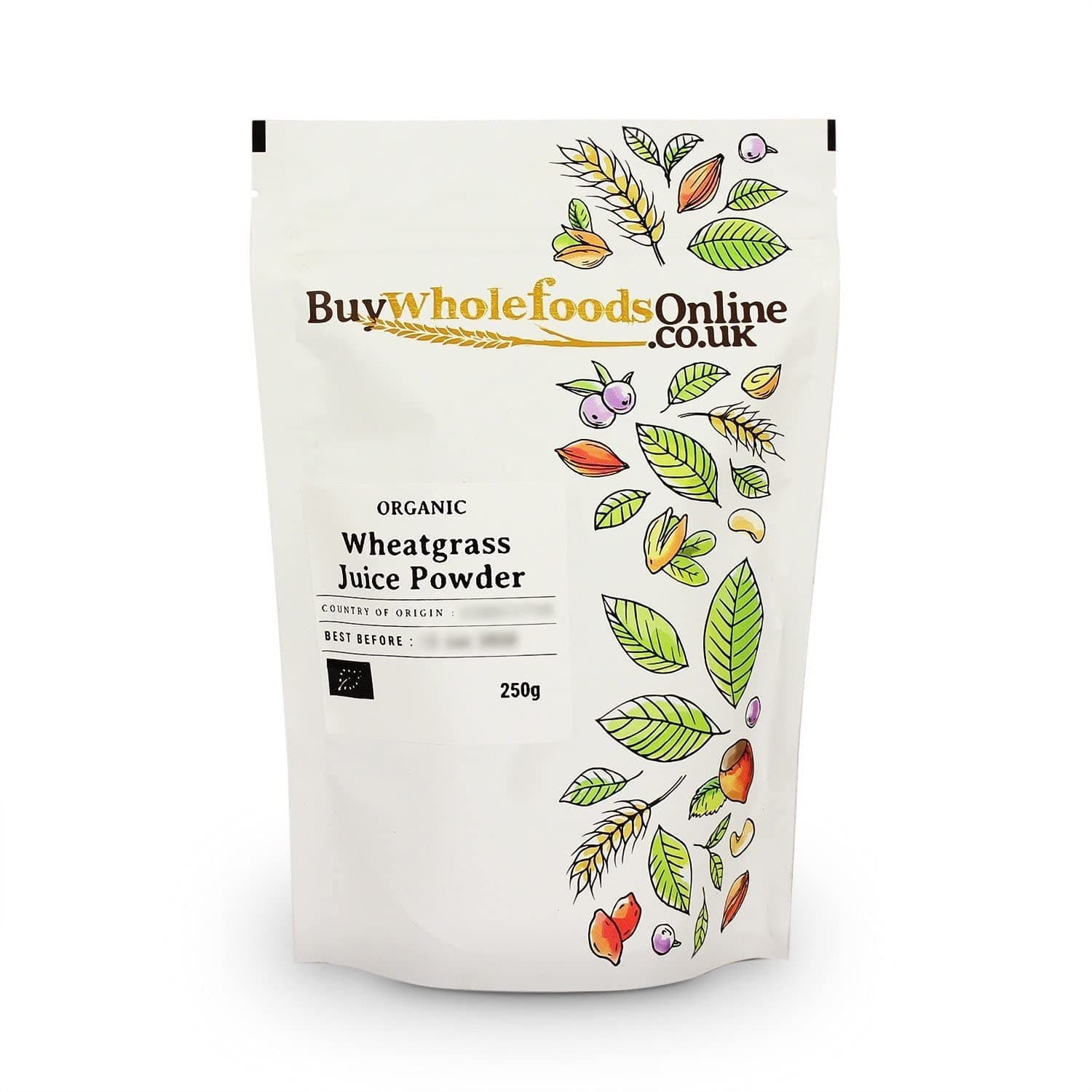 Organic Wheatgrass Juice Powder 250g (Buy Whole Foods Online Ltd.)