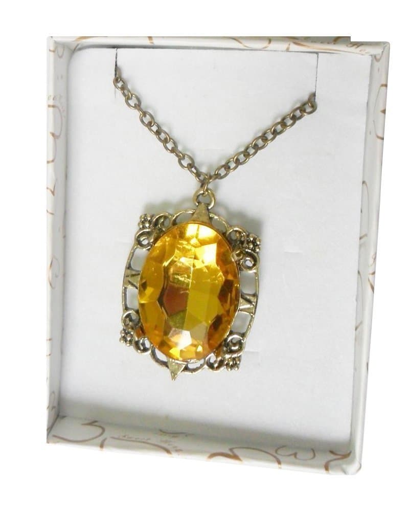SINONSALE the Vampire Diaries Bonnie diamond pendant necklace yellow gold necklace