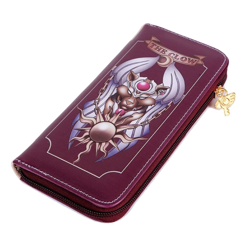 WANHONGYUE Cardcaptor Sakura Anime Wallet Zipper Long Clutch Bag Credit Card Holder Purse with Coin Pocket, Cardcaptor Sakura / 2, One Size,