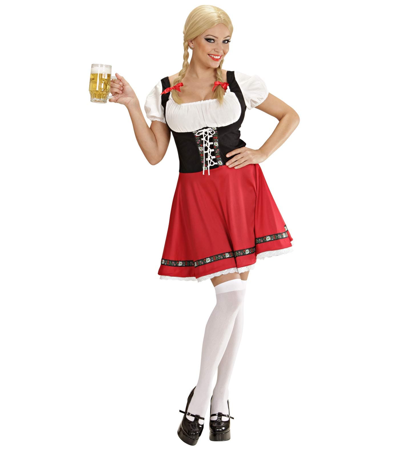 Ladies HEIDI Costume for Austrian Swiss Dutch Swedish Fancy Dress Outfit UK Size 10-12