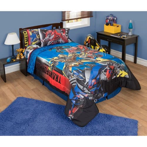 World Class Bargains Transformers 4 'Battle' 4pc Twin Comforter and Sheet Set Bedding Collection, Optimus Prime