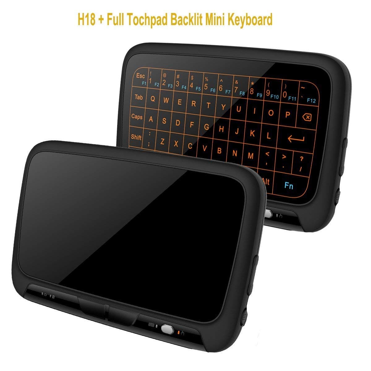 Techno Buzz 2.4 Ghz Mini Wireless Keyboard,Backlit Full Screen Mouse Touchpad Combo,Rechargeable Remote Control for PC,Android Tv Box,HTPC. IPTV, PS3, Pad