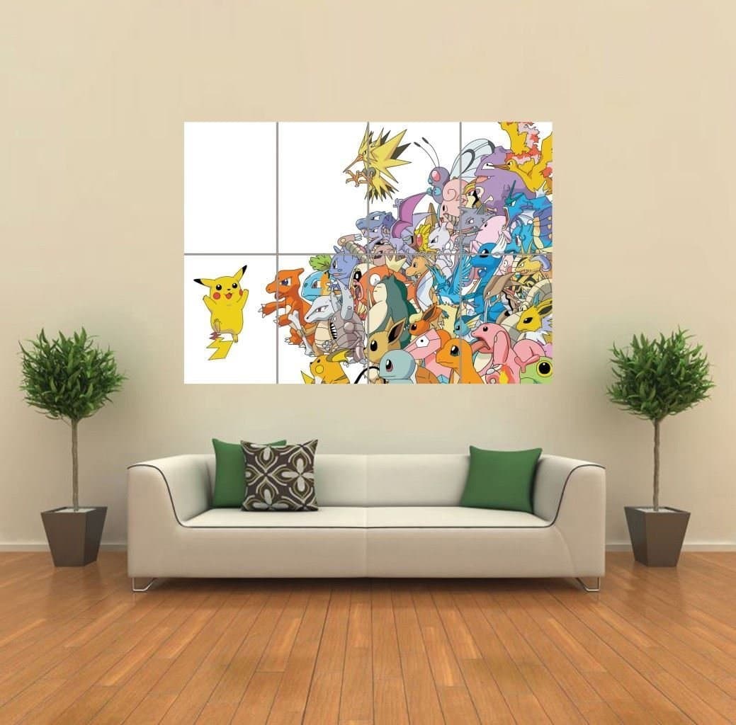 Pokemon Characters Poster - Pikachu Giant Art Print G939