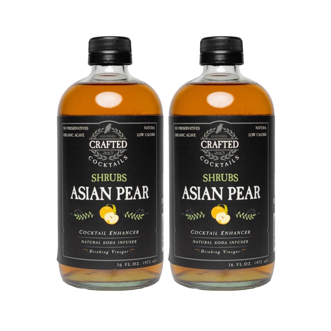 Crafted Cocktails - Asian Pear Shrubs - 2 Pack - Use as cocktail enhancer, so...