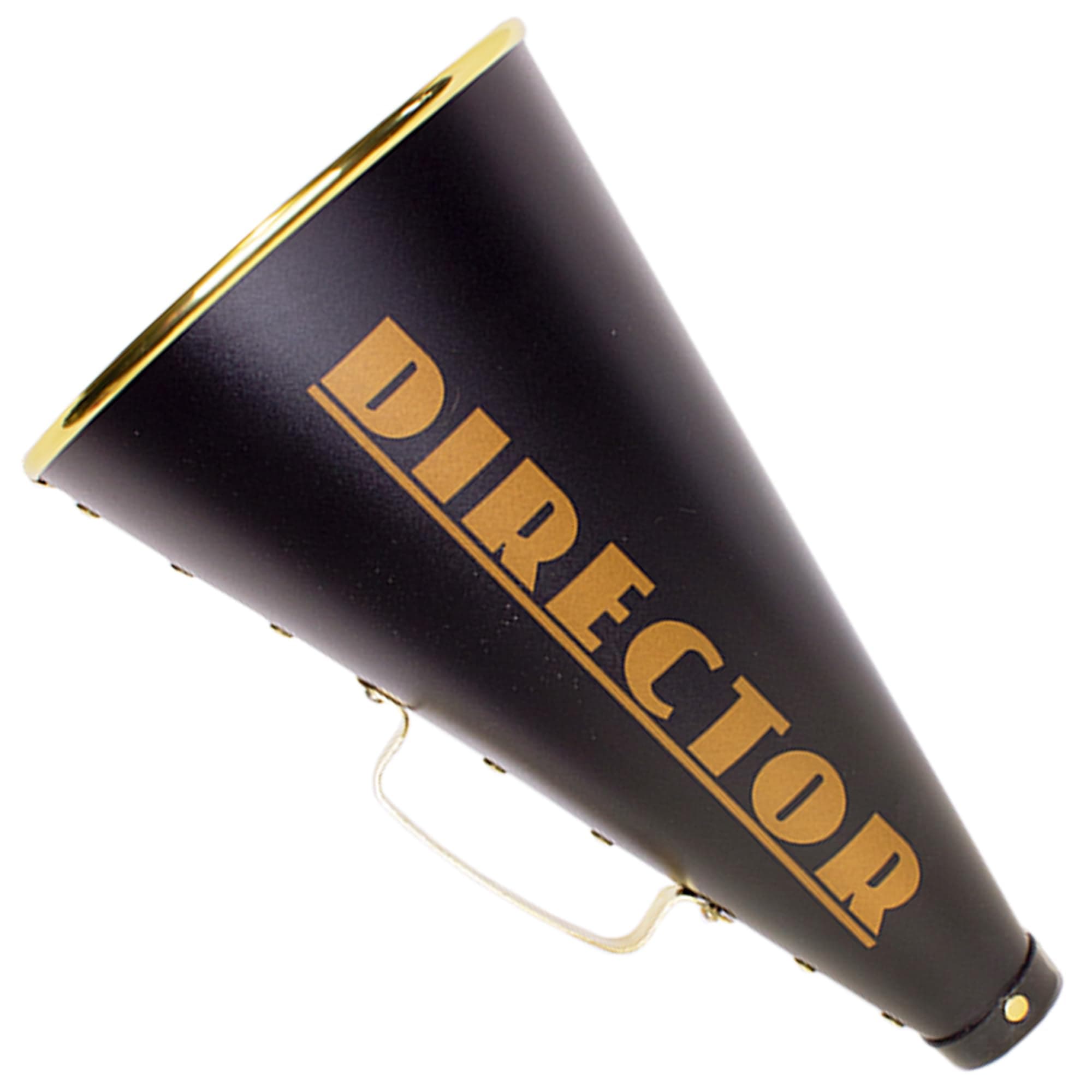 Windy City Novelties Director’s Megaphone Prop – 13” Black & Gold Movie Night Party Decor, Hollywood Theme, Photo Booth Prop, Cosplay & Theater Accessory