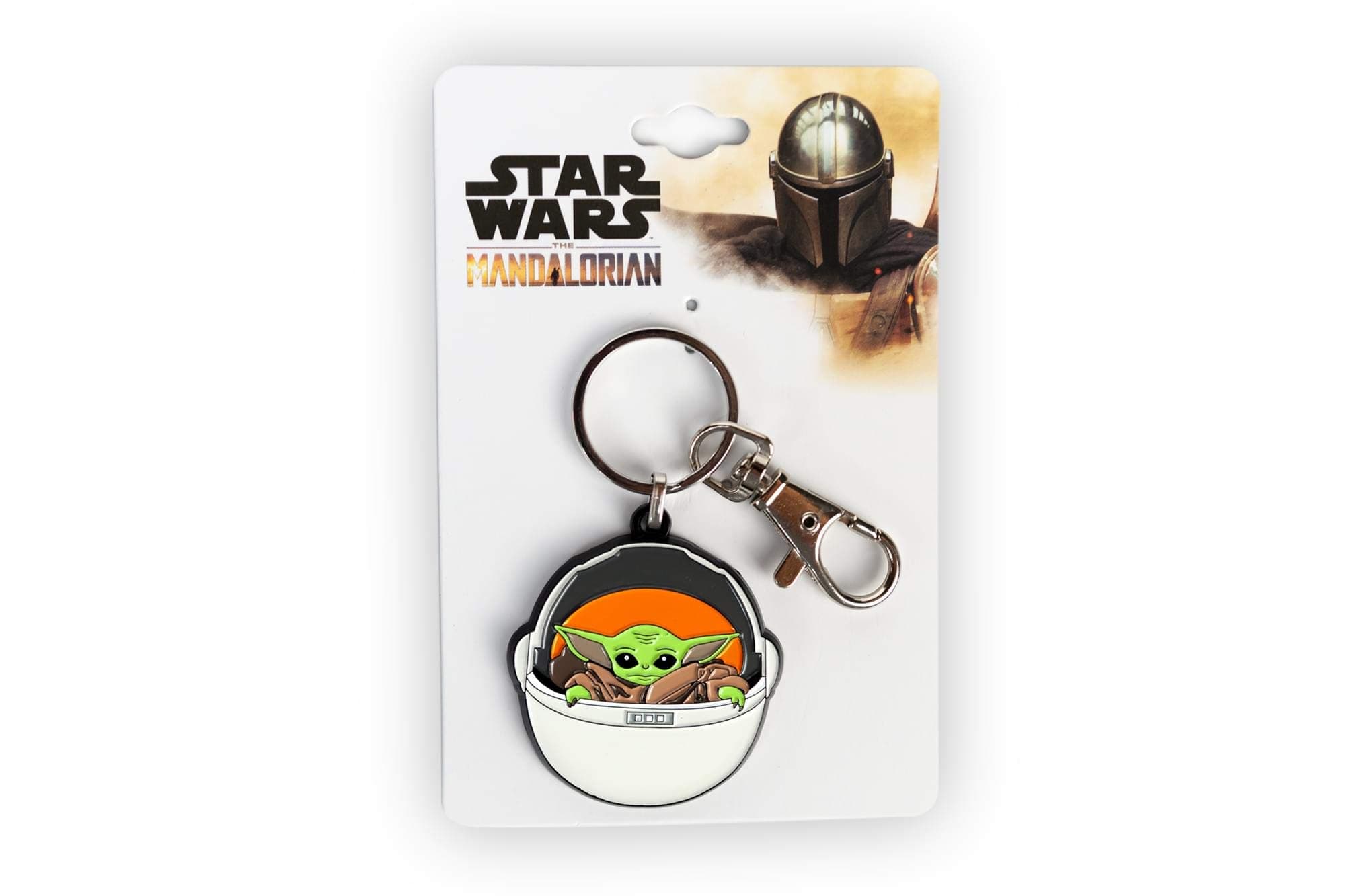 SalesOne Star Wars: The Mandalorian The Child Collector Keychain Pendant | Official Star Wars Collectible Enamel Pendant Keychain | Baby Yoda In Carriage | Measures 1.5 Inches