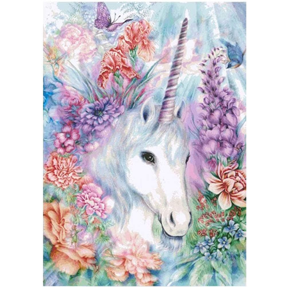 nuosen Diamond Painting Kits, Unicorn 5D Diamond Painting Full Drill Crystal Rhinestone Embroidery Cross Stitch for Home Wall Decor