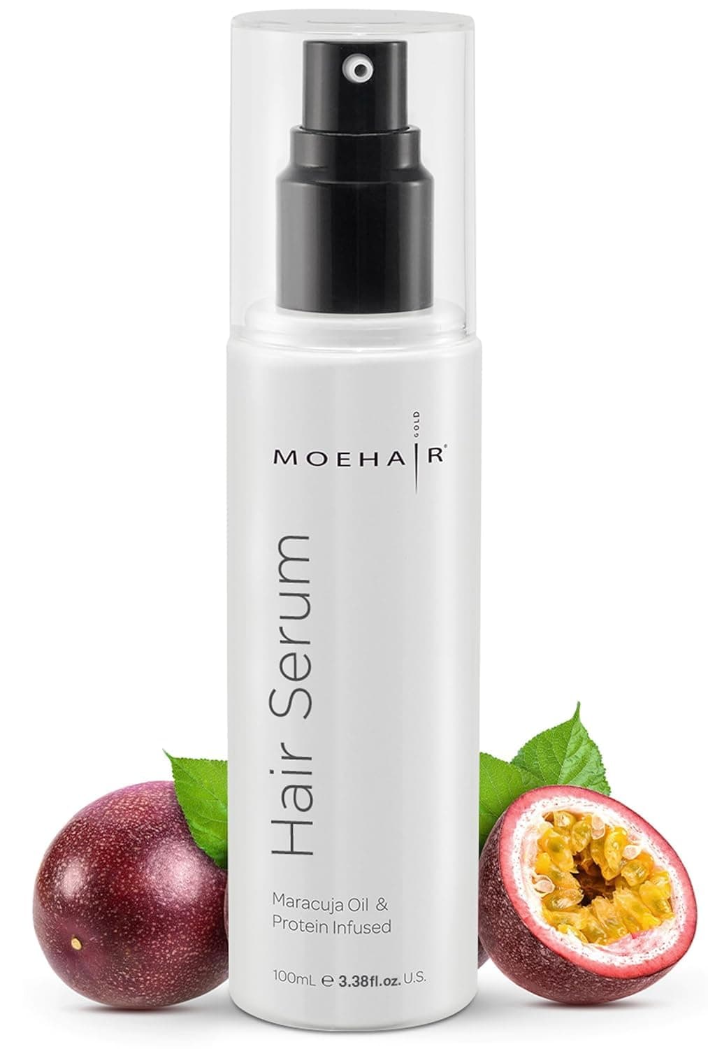 MOEHAIR Anti Frizz Hair Serum | Infused with Maracuja Oil and Protein | Hair Serum for Frizzy Hair | Paraben and Sulfate-Free Hair Smoothing Serum | For Strong and Silky Hair (3.38 Fl. Oz)