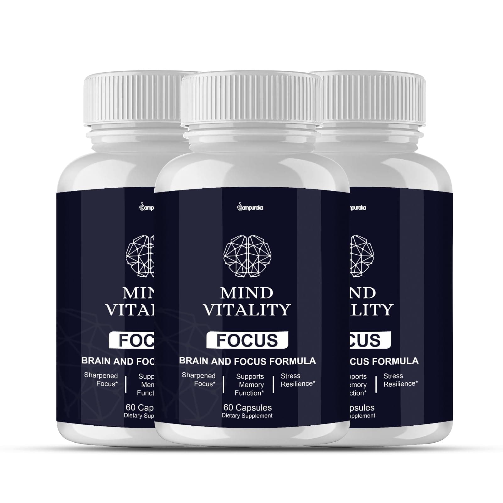 Mind Vitality New Advanced Formula Supplement 3 Pack 90 Days Supply