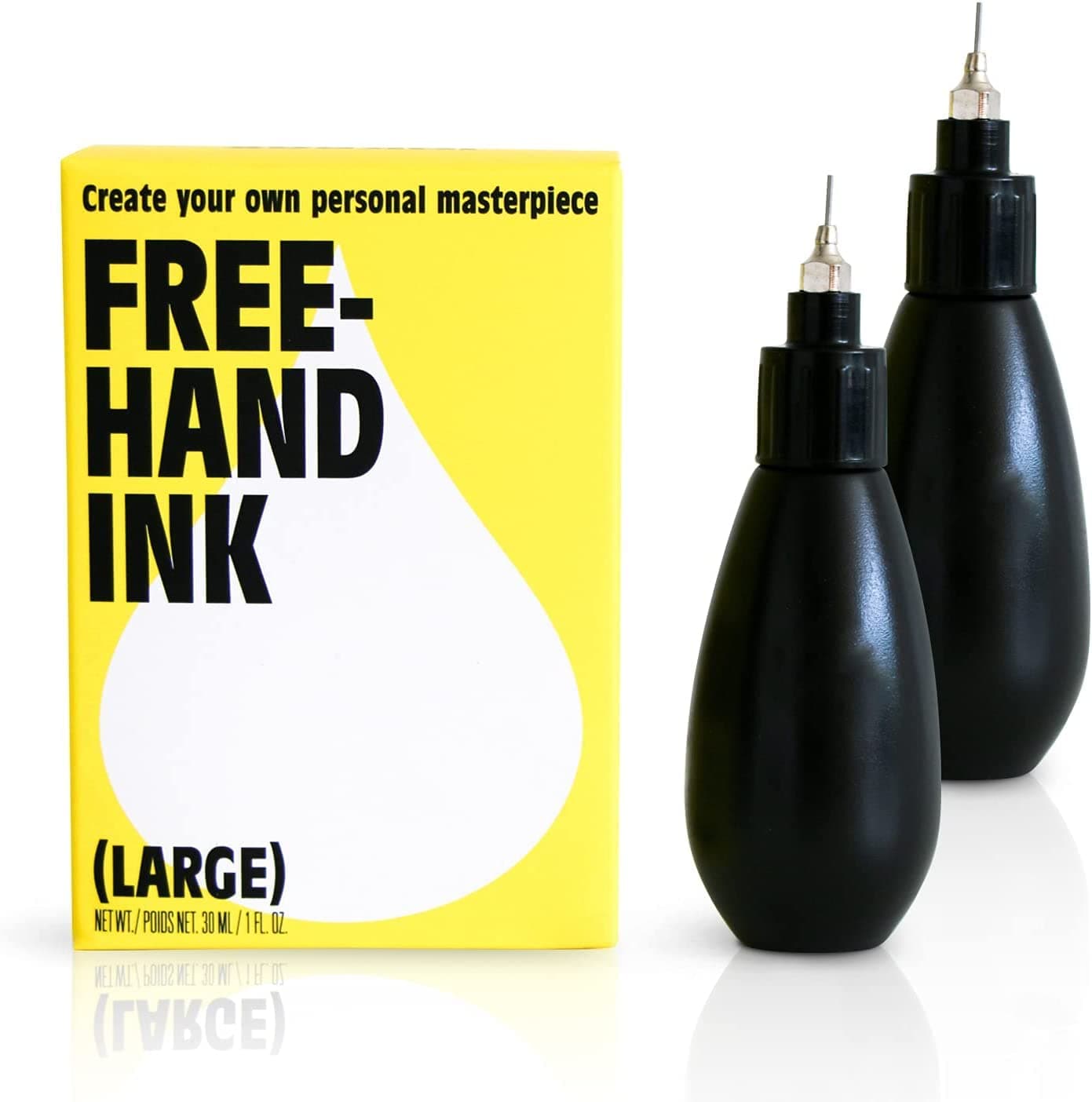 Inkbox Freehand Ink- Temporary Tattoo Drawing Kit | Long Lasting, Water-Resistant, Cruelty-Free & Vegan, 0.5 Fl Oz (Pack of 2)