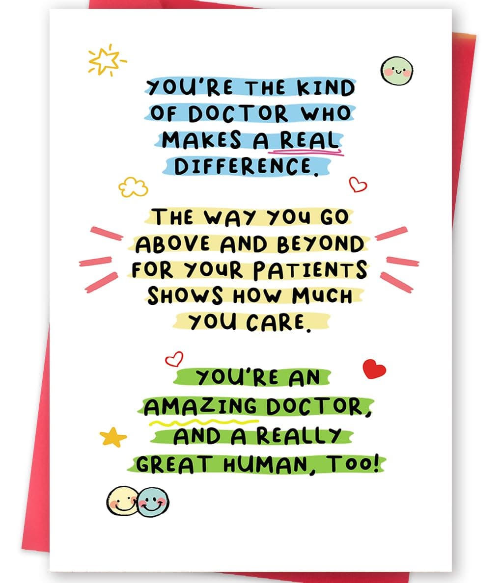 Thank You Card For Doctor - Appreciation, Birthday, Farewell & Retirement Gift Card