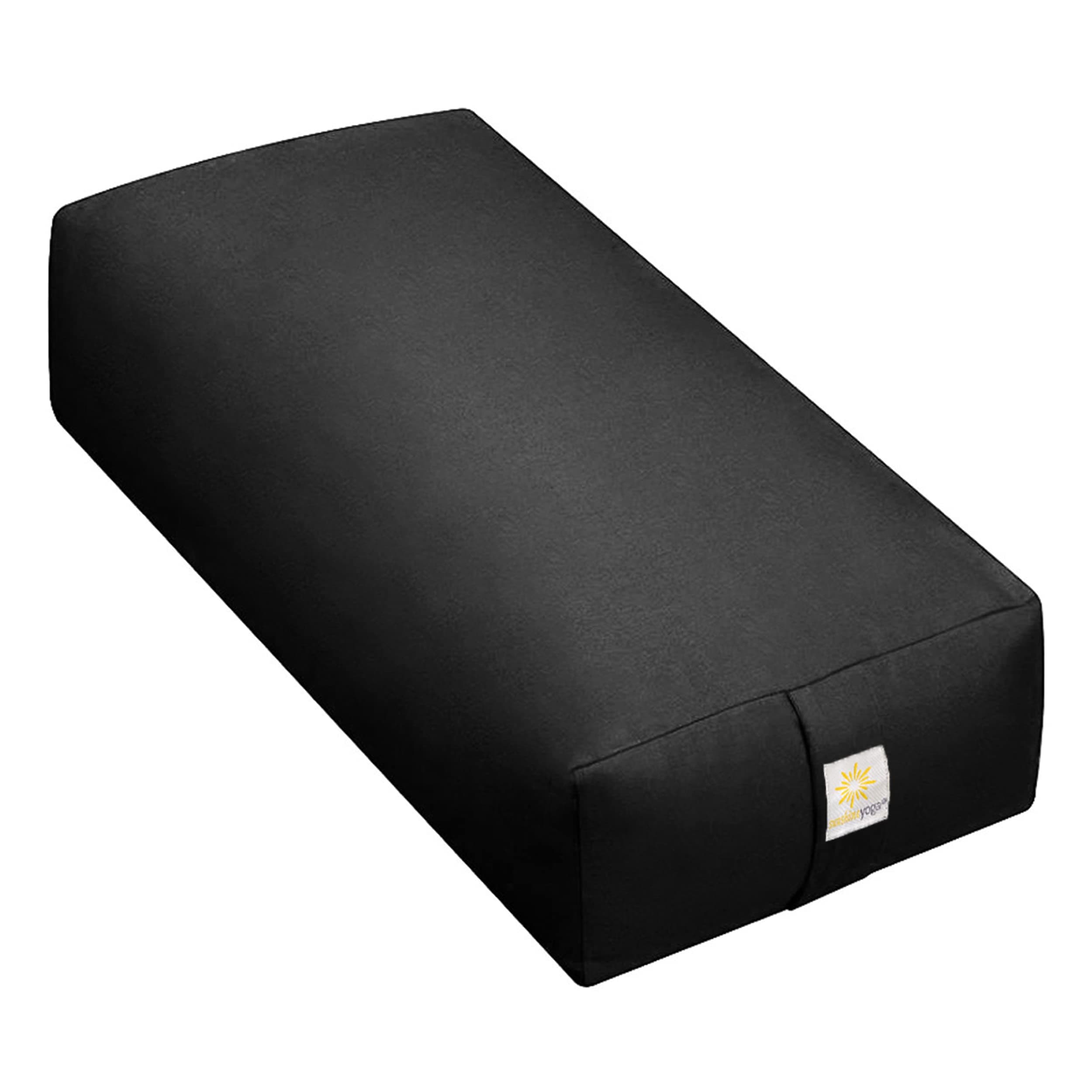 Sunshine Yoga Extra Firm Large Yoga Bolster, 24" x 12" x 6" Cinched OR Zippered Yoga Pillow, Rectangular Cotton Cushion With Removable Cover for Studios, 1 Pack or 2 Pack