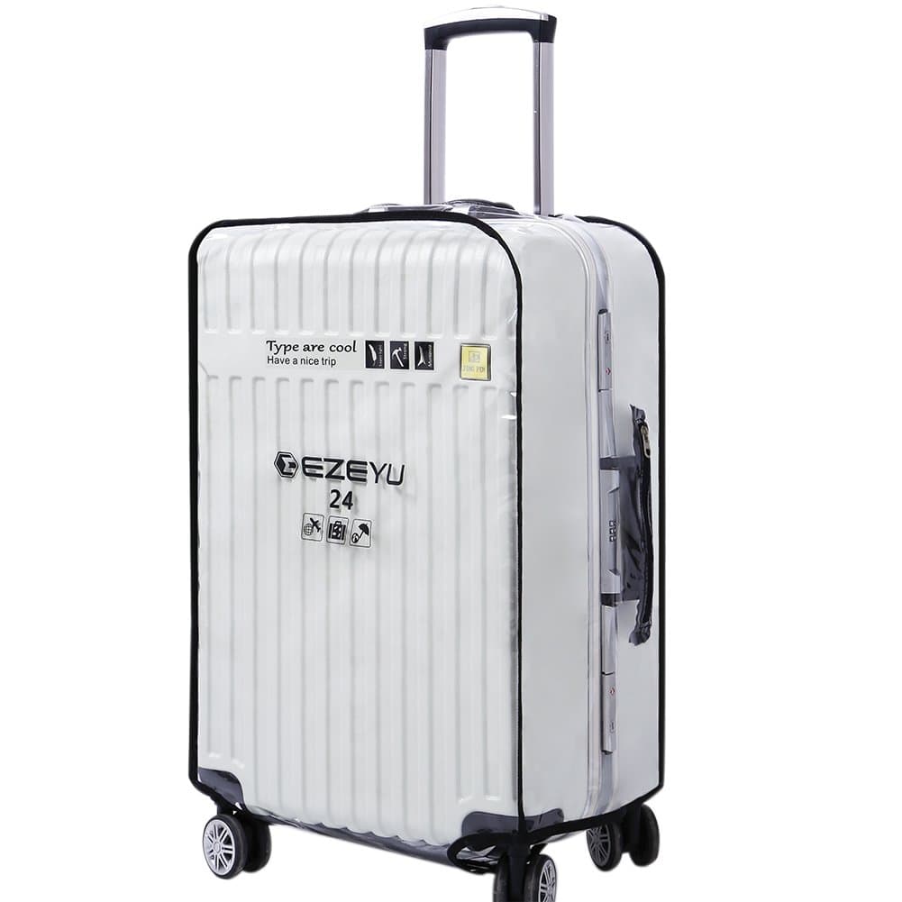 Malluo TSA Approved Luggage Cover,Clear PVC Luggage Protective, Waterproof Suitcase Cover Protectors (20-32 inch) (22"(14.5"L x 21"H x 9.8"W))