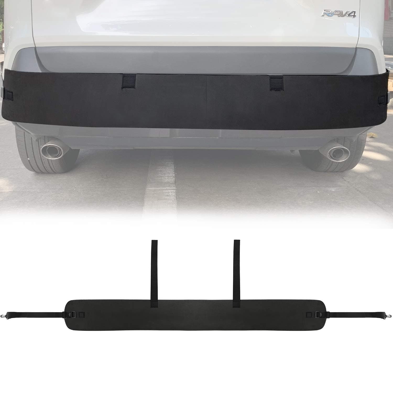 Universal Car Bumper Protector Guard, Rear Bumper Protector for Cars ONLY, Black Rear Bumper Guard 72" x 8.07" x 0.4"