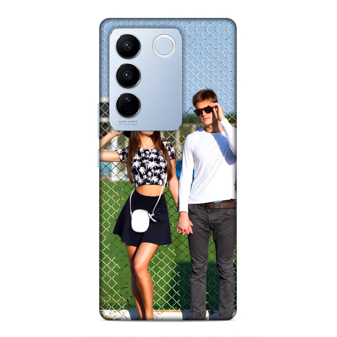 CLEOK Imagine n Say OK Custom Design Back Cover for Vivo V27 Pro 5G, Upload Your Photo, Logo or Artwork, Personalised Name, Quote, Polycarbonate Hard Case
