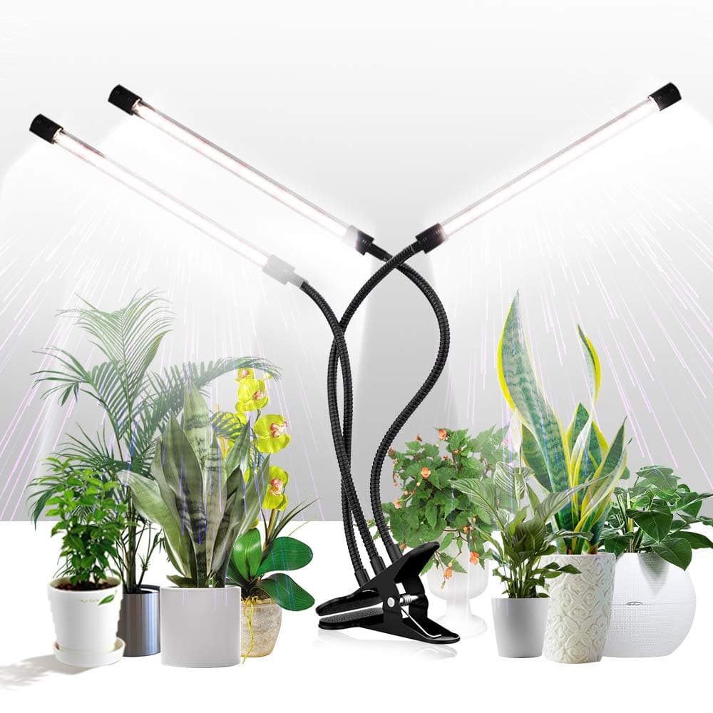 GHodecGrow Light for Indoor Plants,6000K 126LED Clip Plant Lights with Flexible Gooseneck & Timer Setting 4/8/12H,5 Dimmable Levels