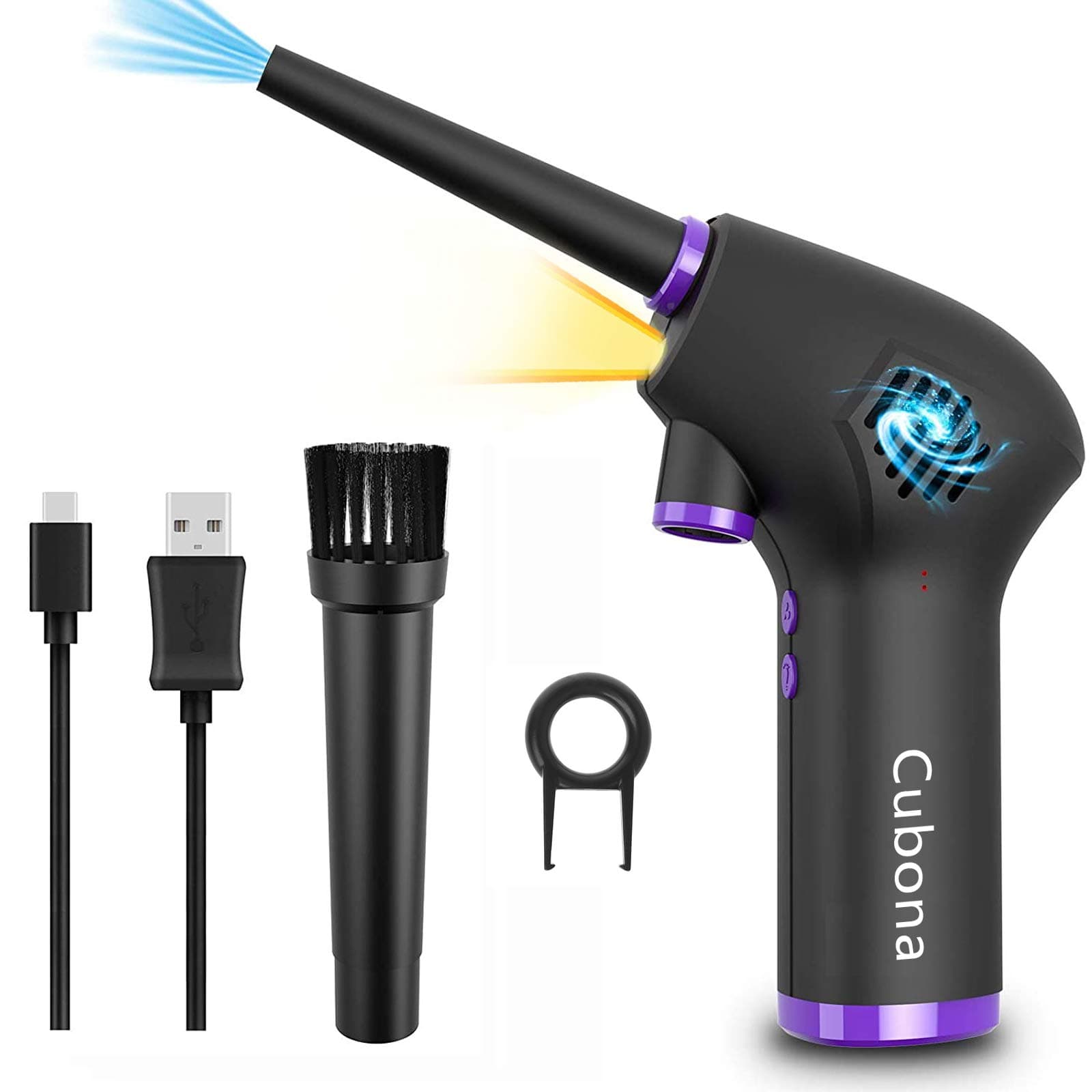 CUBONA Compressed Air Duster,Cordless Electric Duster,15000mAh Battery,100000RPM,USB-C Fast Charging,Replaces Canned Air