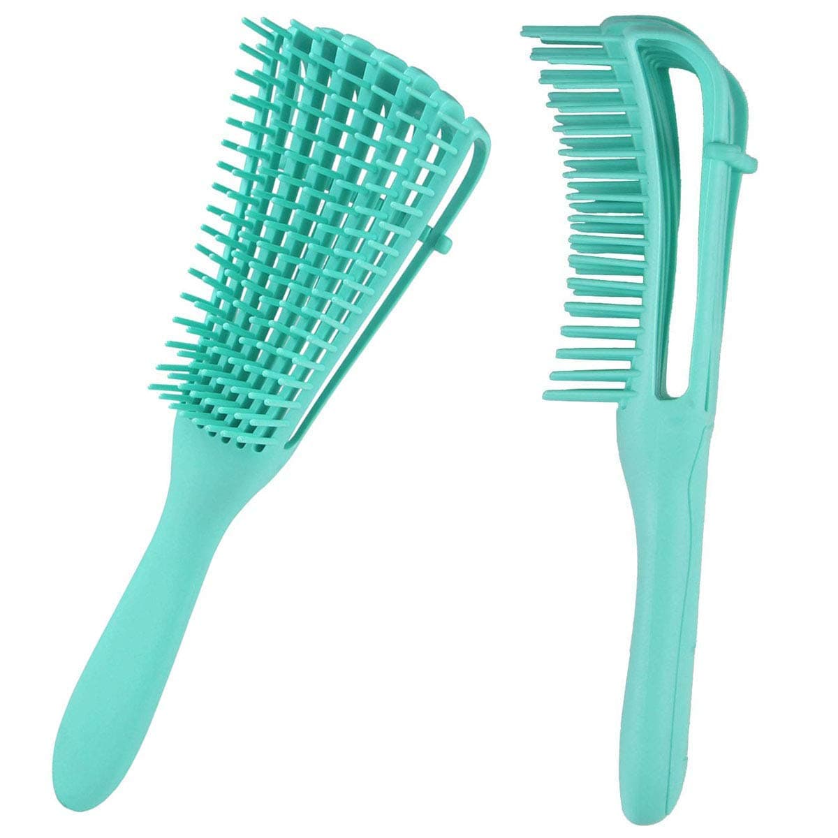 Detangling Brush for Curly Hair,Hair-Detangler for Afro Textured 3a to 4c Kinky Wavy for Wet/Dry/Long Thick Curly Hair, Improve Hair Texture-Easy Clean - (Green-1 Pack)