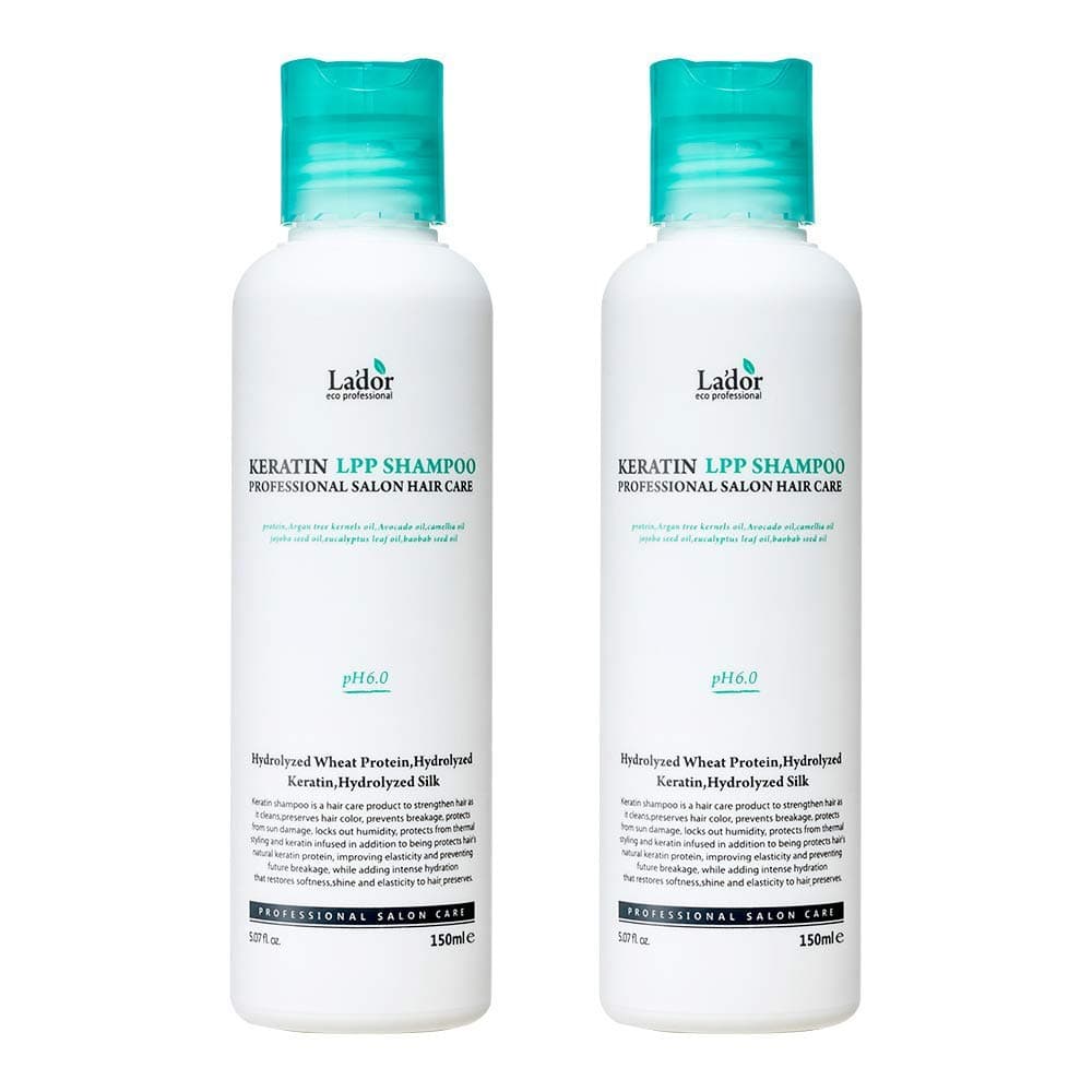 LADOR Keratin LPP Damage Care Shampoo (Pack of 1) Proteins & Plant Oils - pH Balanced Sub Acidic for Dry Damaged Frizzy Coarse Thinning Hair