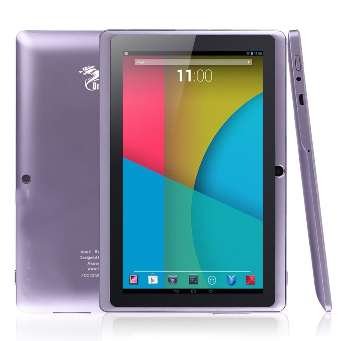 Dragon Touch Y88X 7'' Quad Core Google Android 4.4 KitKat Tablet PC, Dual Camera, HD 1024x600 Multi-touch Screen, 8GB Nand Flash, Google Play & Zoodles Pre-load, 3D Game Supported (Advanced version of Y88) [By TabletExpress]