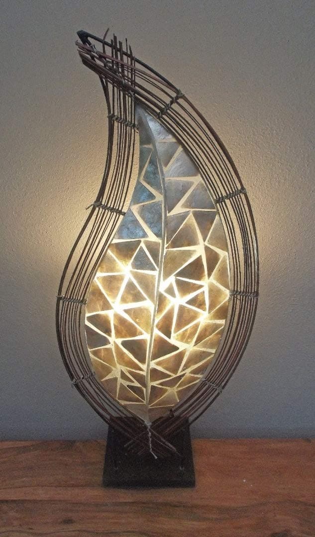 Copper Shell" Turtle" Unusual Lamp Hand Made Bali Table Lamp