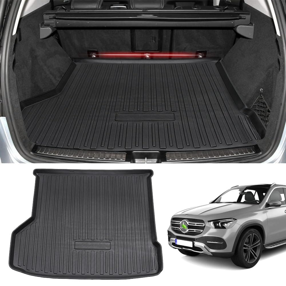 Powerty Fit for Trunk Mat Mercedes-Benz GLE W166 2015-2019 All Weather TPO Rear Cargo Liner Upgrade Material(NOT Fit 2020 GLE 350 with 5 Seats, 2018 550e Hybrid)