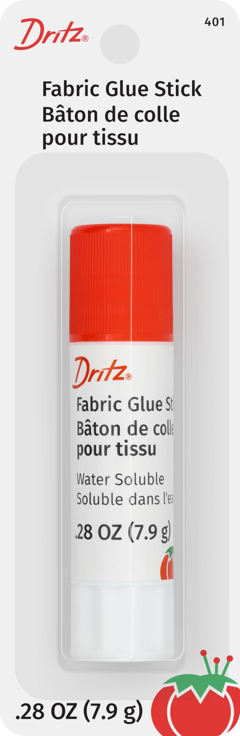 Dritz Stick, Non-Toxic & Water-Soluble, 0.28-Ounce, 1 Count Fabric Glue, White