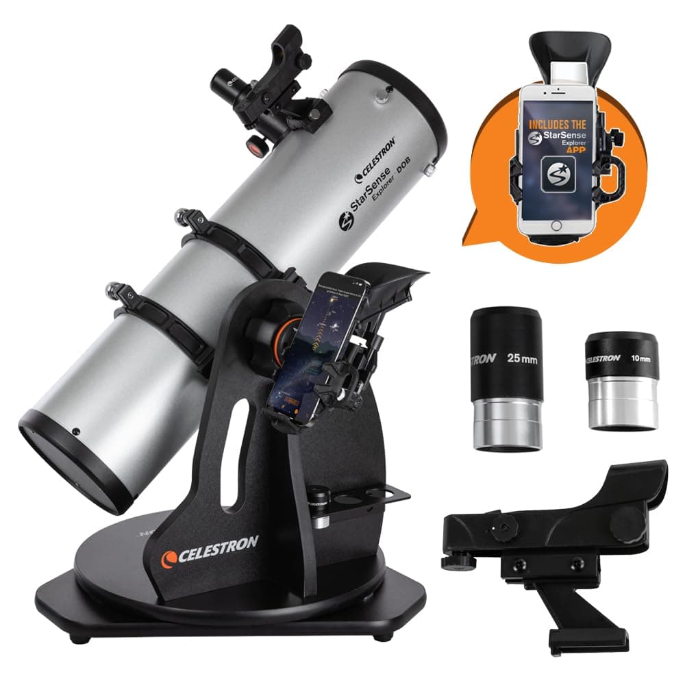 StarSense Explorer 130AZ App-Enabled Telescope – 130mm Tabletop Dobsonian with Smartphone Dock & StarSense App – iPhone & Android Compatible – Easy-to-Use for Beginners