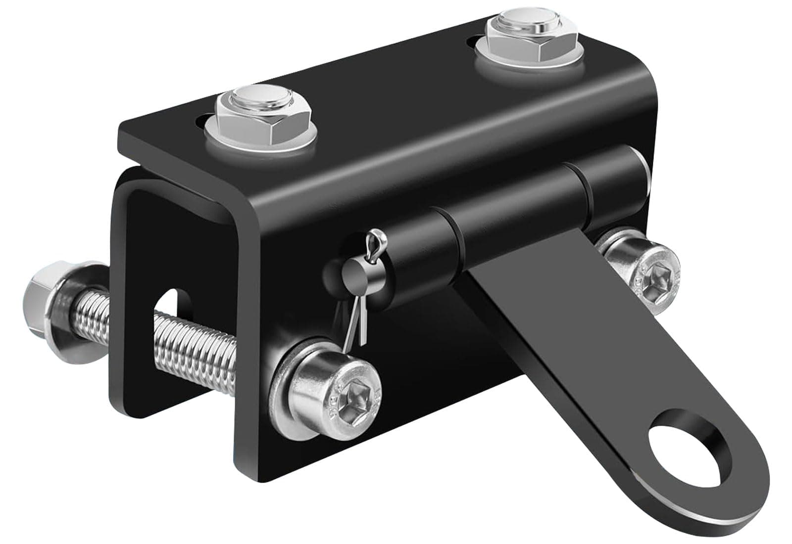 Universal Snowmobile Bumper Hitch Kit - Adjustable Heavy-Duty Steel Sled Trailer Towing Hook Kit Compatible with Polaris, Ski-Doo, Yamaha, Arctic Cat Tongue Type Snowmobile and More