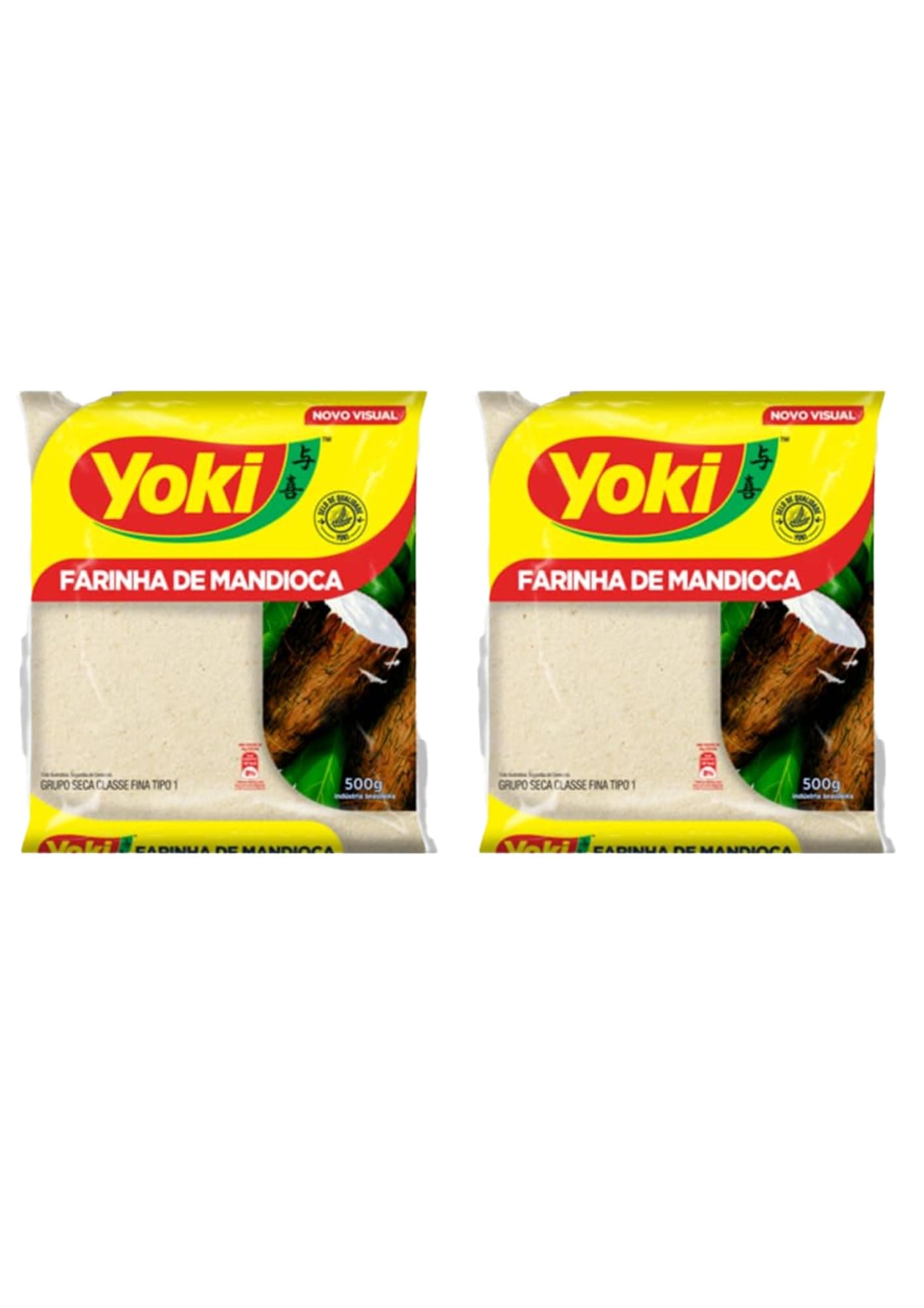Yoki Manioc Flour/Farinha de Mandioca Cruda 500g (Pack of 2)