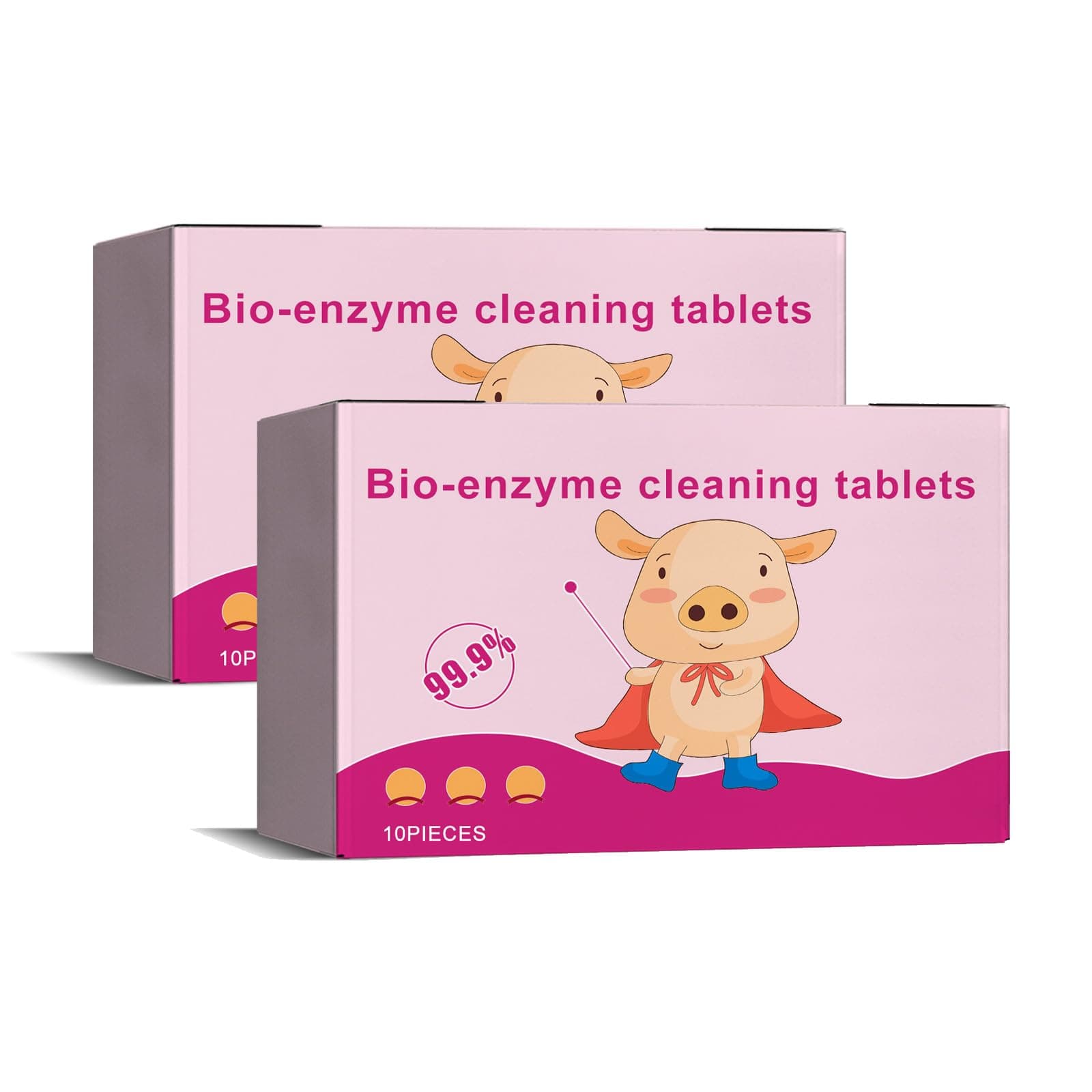 Multi-Functional Bio-Enzyme Cleaning Tablets, Bio-Enzyme Explosive Salt Active Enzyme Laundry Stain Remover Cleaning Agents For Clothes Shoes And Curtains Washing Household Cleaning Tablets (2pc)