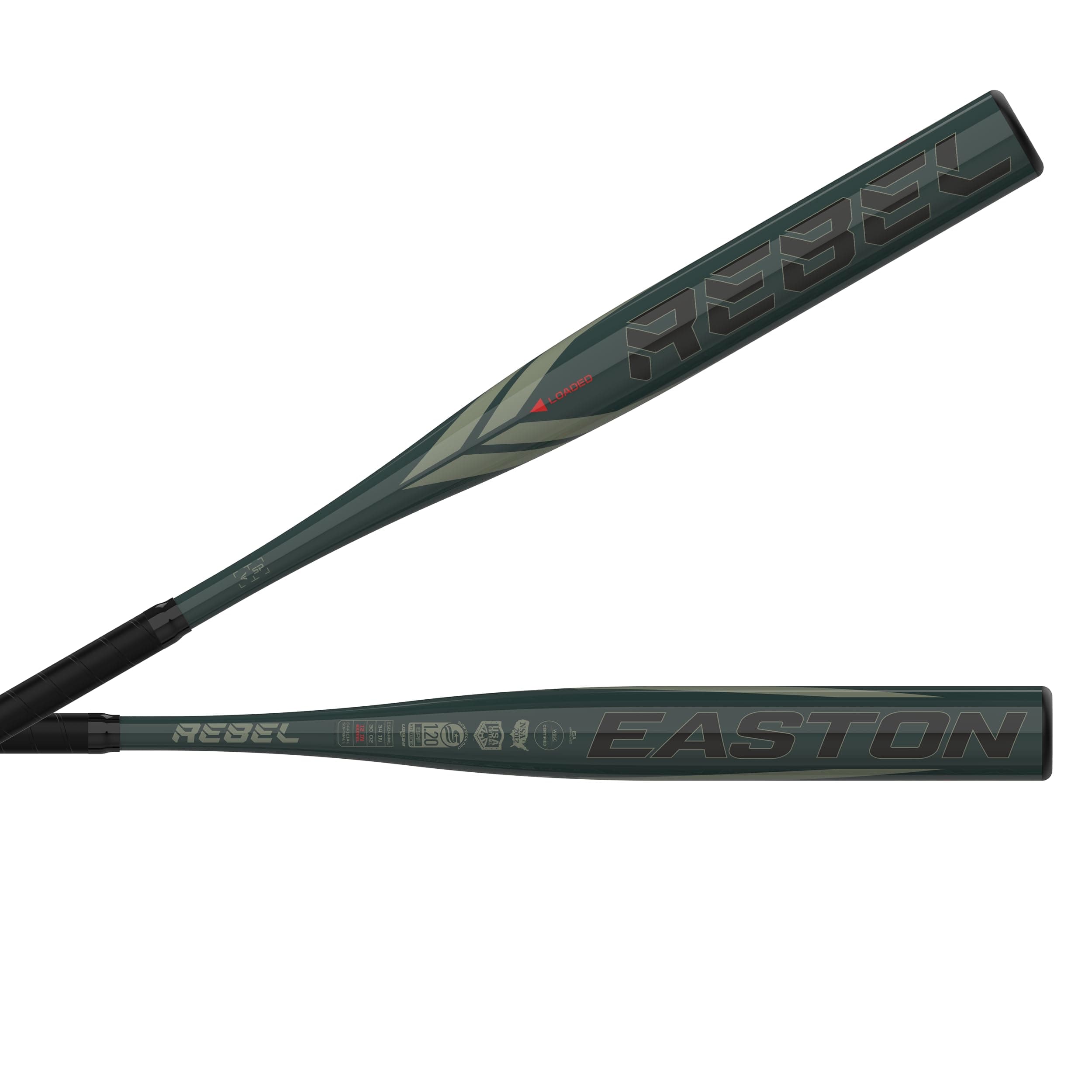 Rebel Slowpitch Softball Bat | Approved for Play on All Fields | Loaded | 12" Barrel